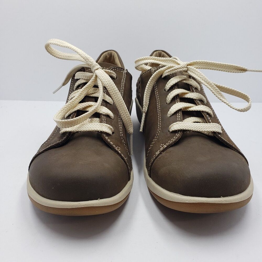 Aetrex Dana Brown Leather Lace Up Comfort Support Sneakers Womens 8.5 - Picture 6 of 11